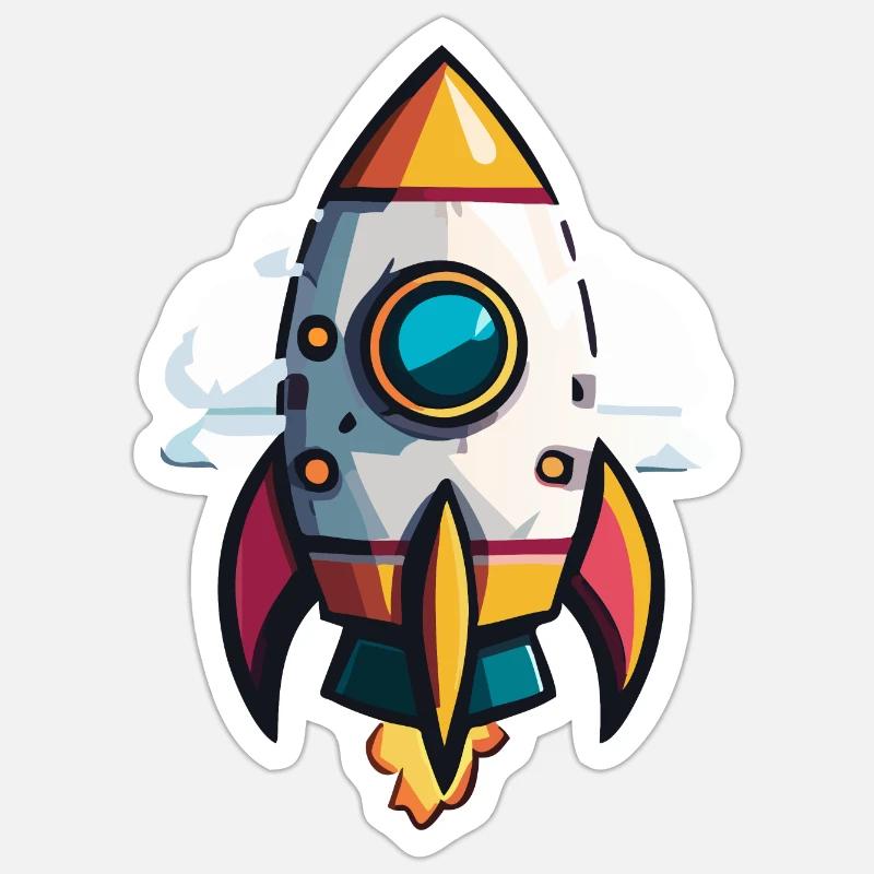 Fusée Sticker taille S (10 x 10 cm)