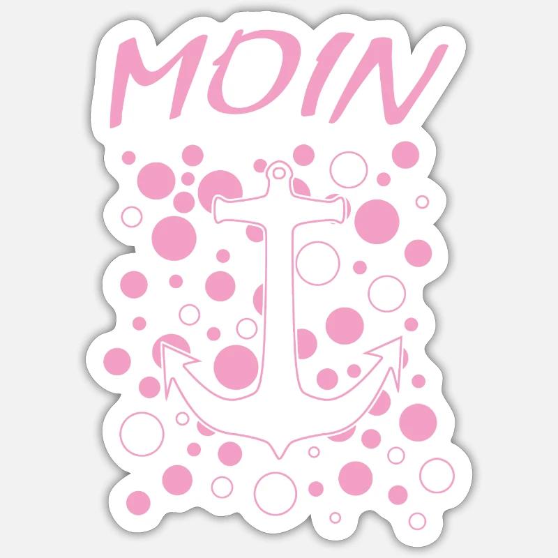 Moin. Einfach Moin. - Sticker Größe S (10 x 10 cm) - Mattweiß
