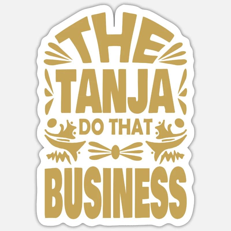 First name Tanja - Sticker size S (10 x 10 cm) - white matte