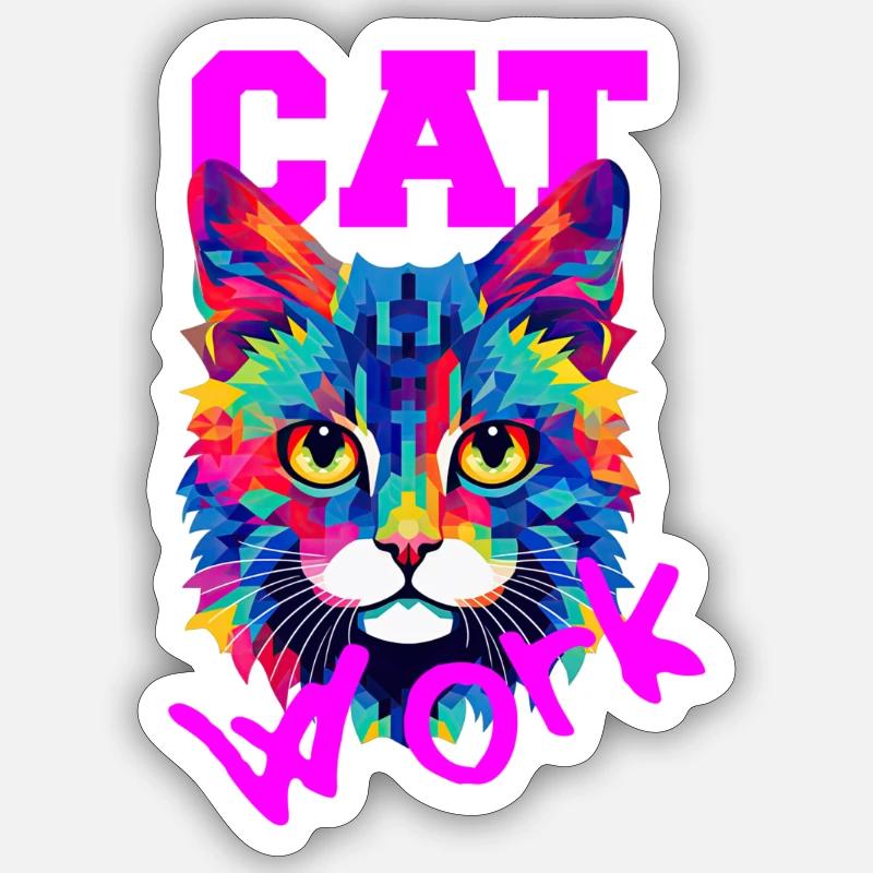 CAT Work Sticker Größe S (10 x 10 cm)