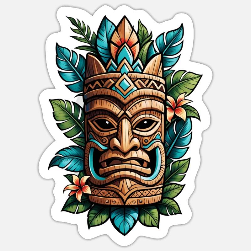 Tiki Beach - Polynesia Statue Sticker size S (10 x 10 cm)