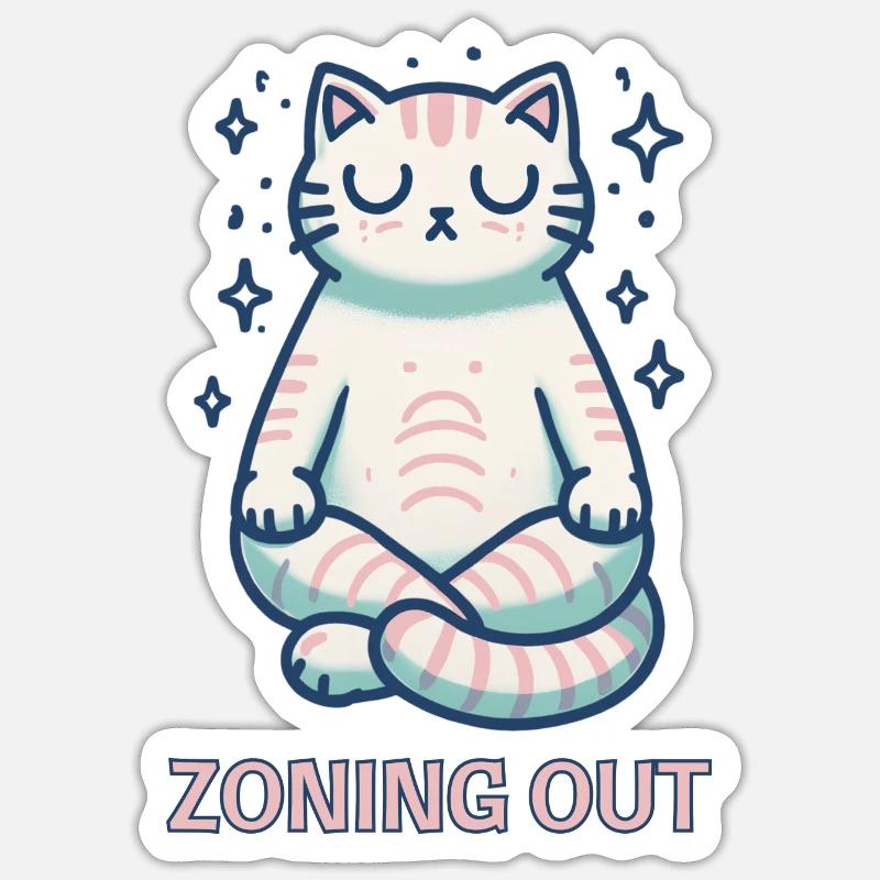 Zonage - Sticker taille S (10 x 10 cm) - blanc mat