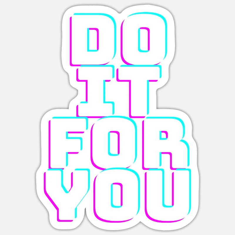 DOITFORYOU - Sticker taille S (10 x 10 cm) - blanc mat