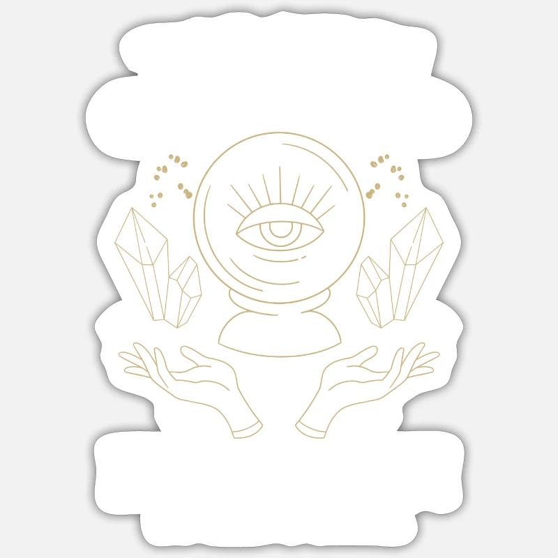 Hellseher Zukunft Hellsehen Sternzeichen Sticker Größe S (10 x 10 cm)