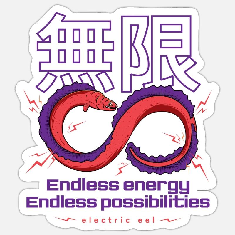 Elecrtic Eel Sticker size S (10 x 10 cm)