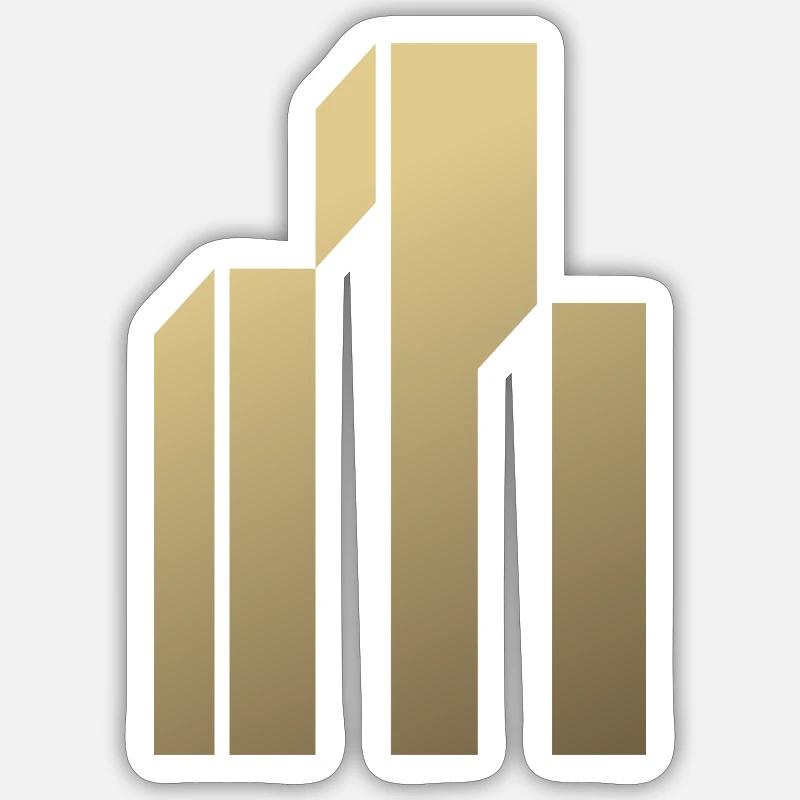 Skyscraper Logo - Sticker size S (10 x 10 cm) - white matte