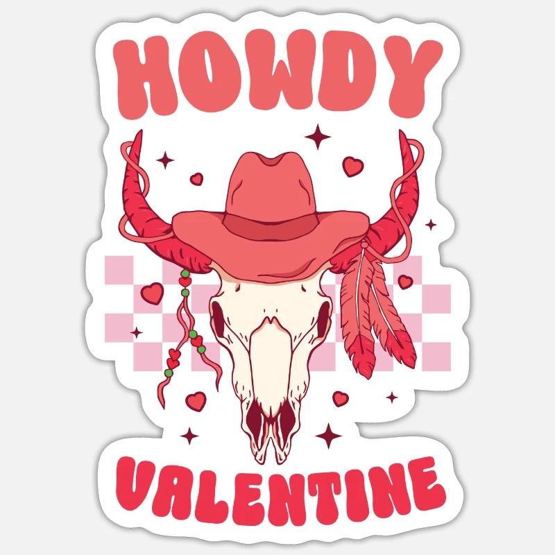 Salut la Saint-Valentin - Sticker taille S (10 x 10 cm) - blanc mat