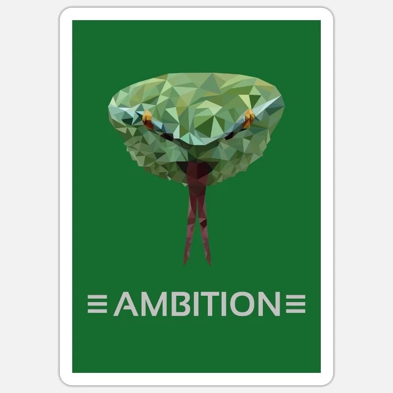 L'ambition du serpent - Sticker taille S (10 x 10 cm) - blanc mat