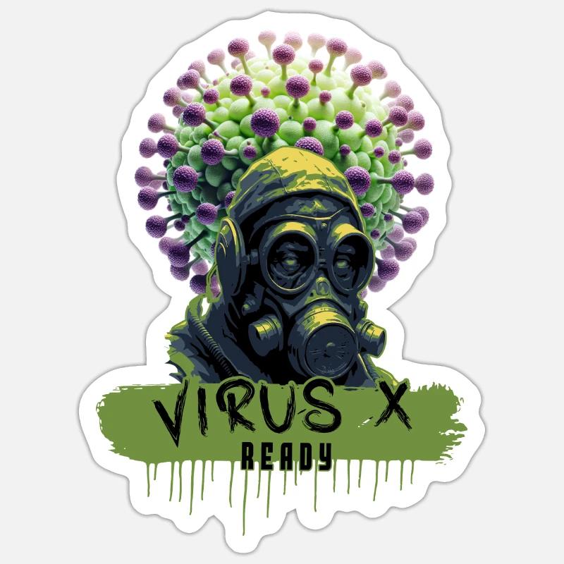 Virus X Ready Sticker size S (10 x 10 cm)