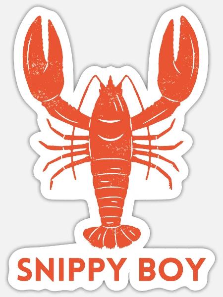 Hummer - Snippy Boy - Sticker Größe S (10 x 10 cm) - Mattweiß