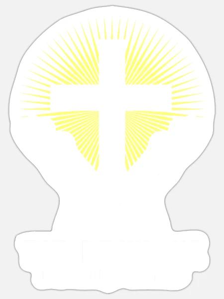 tatort kirche - Sticker Größe S (10 x 10 cm) - Mattweiß