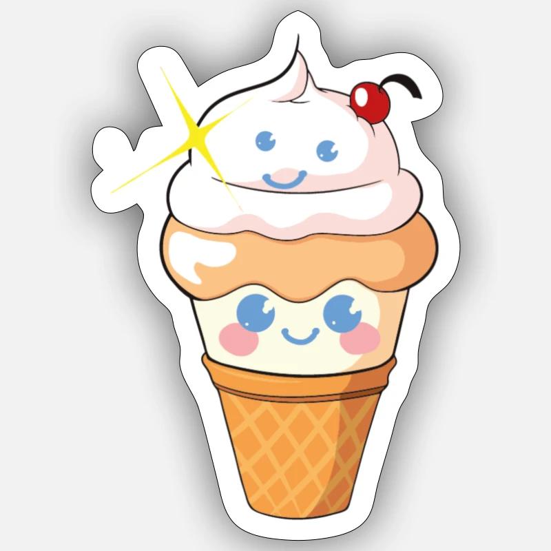 Süßes Happy-Eis Sticker Größe S (10 x 10 cm)