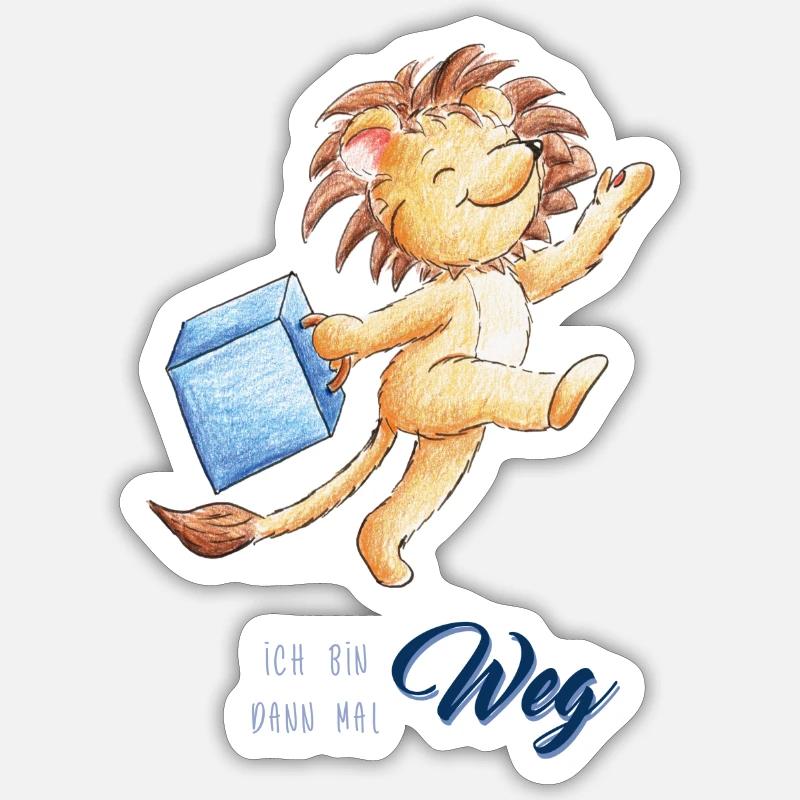 Ich bin dann mal weg Sticker Größe S (10 x 10 cm)