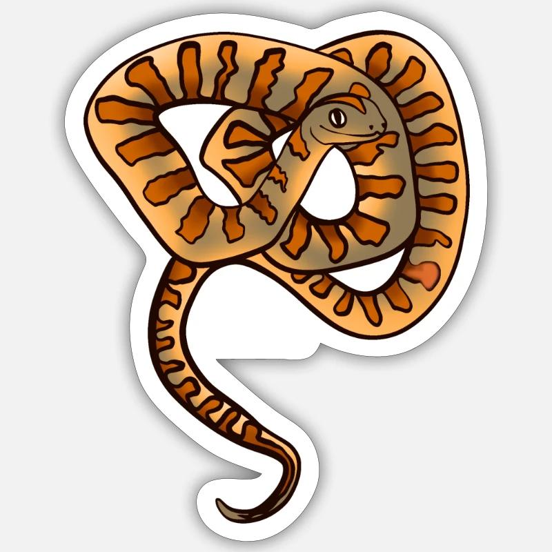 Desert snake - Sticker size S (10 x 10 cm) - white matte