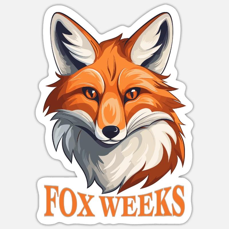 Fox Weeks Fox Weeks Fox Hunting Weeks Sticker size S (10 x 10 cm)