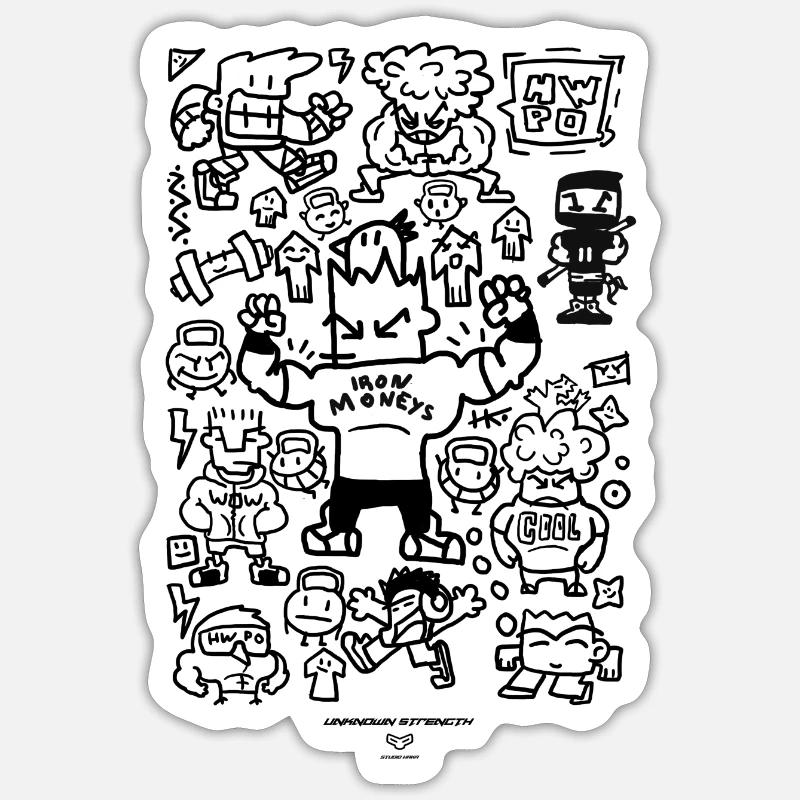 UNKNOWN STRENGTH - Sticker size S (10 x 10 cm) - white matte
