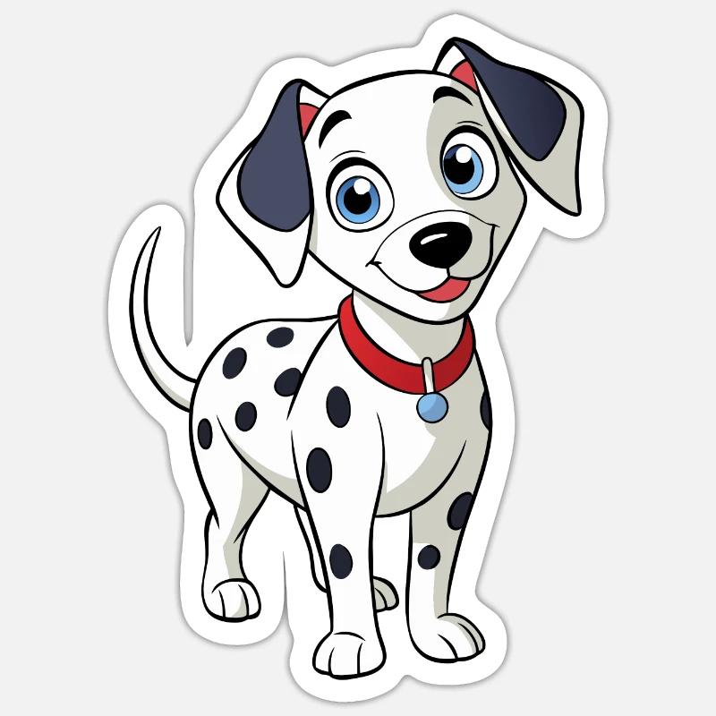 Curious Dalmatian Tilted Head Design Sticker size S (10 x 10 cm)