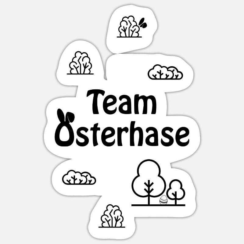 Team Easter Bunny | search and find bunny and easter egg Sticker size S (10 x 10 cm)