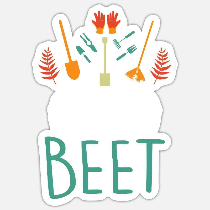 Ich Bin Gut Im Beet Gärtner - Sticker Größe S (10 x 10 cm) - Mattweiß