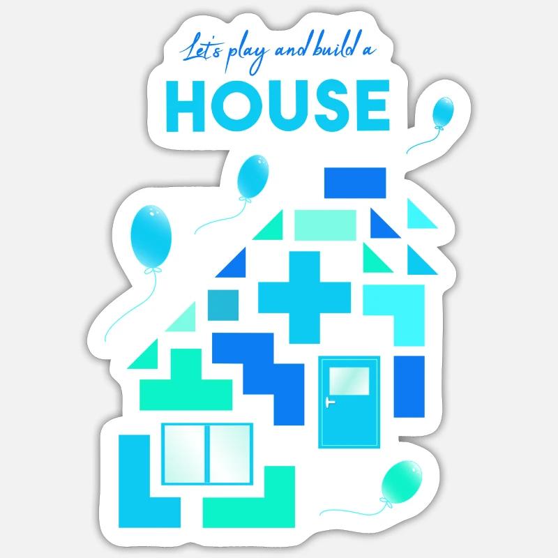 Blocs de construction Briques de construction Jouer Sticker taille S (10 x 10 cm)