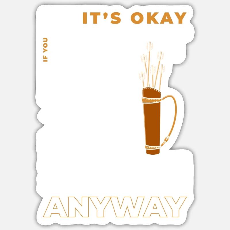 Coups d’arc de tir à l’arc Sticker taille S (10 x 10 cm)