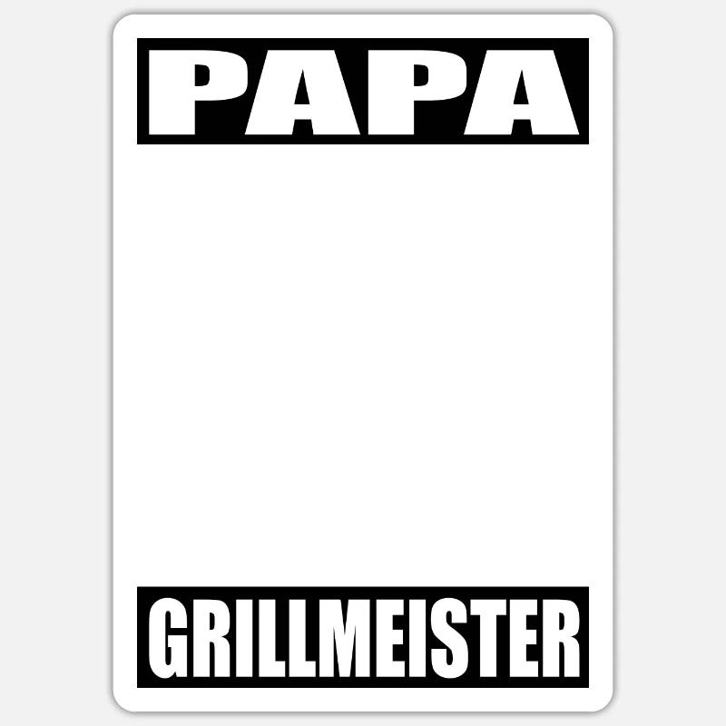 BBQ - Sticker Größe S (10 x 10 cm) - Mattweiß