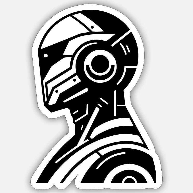 Roboter Sticker Größe S (10 x 10 cm)