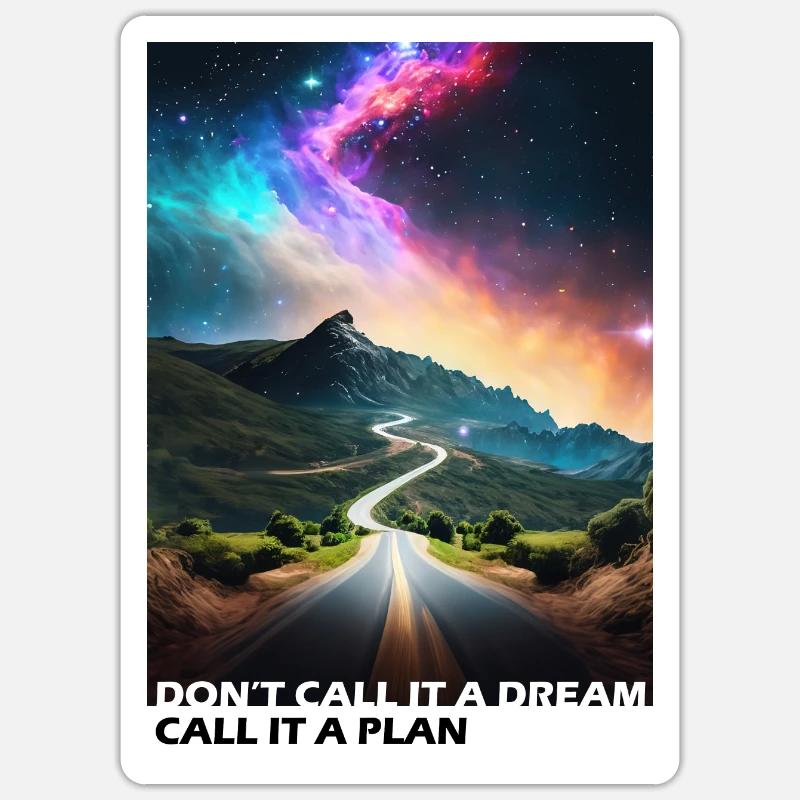 Call it a plan - Sticker taille S (10 x 10 cm) - blanc mat