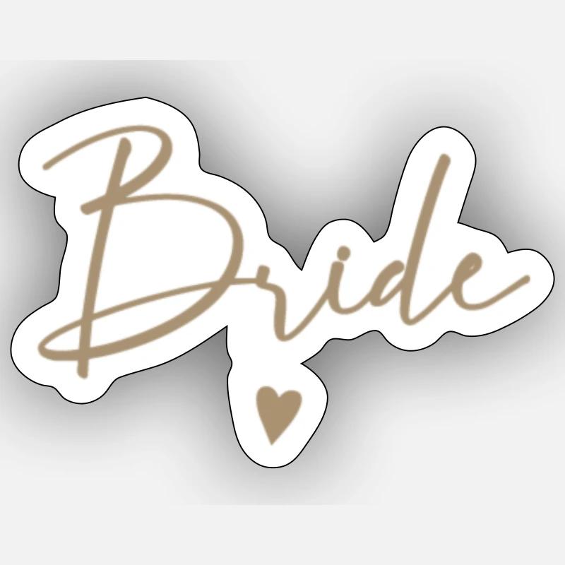 Bride - Sticker Größe S (10 x 10 cm) - Mattweiß