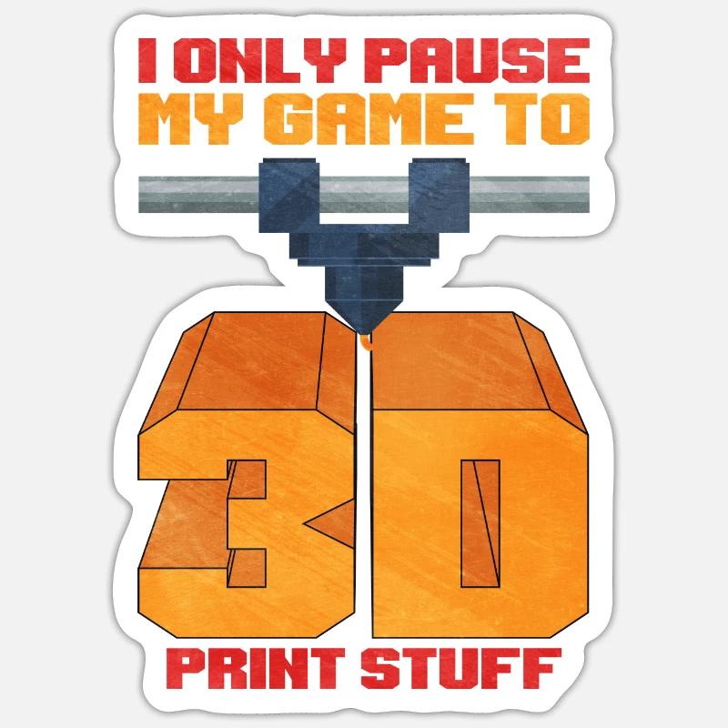 Impression 3D Sticker taille S (10 x 10 cm)