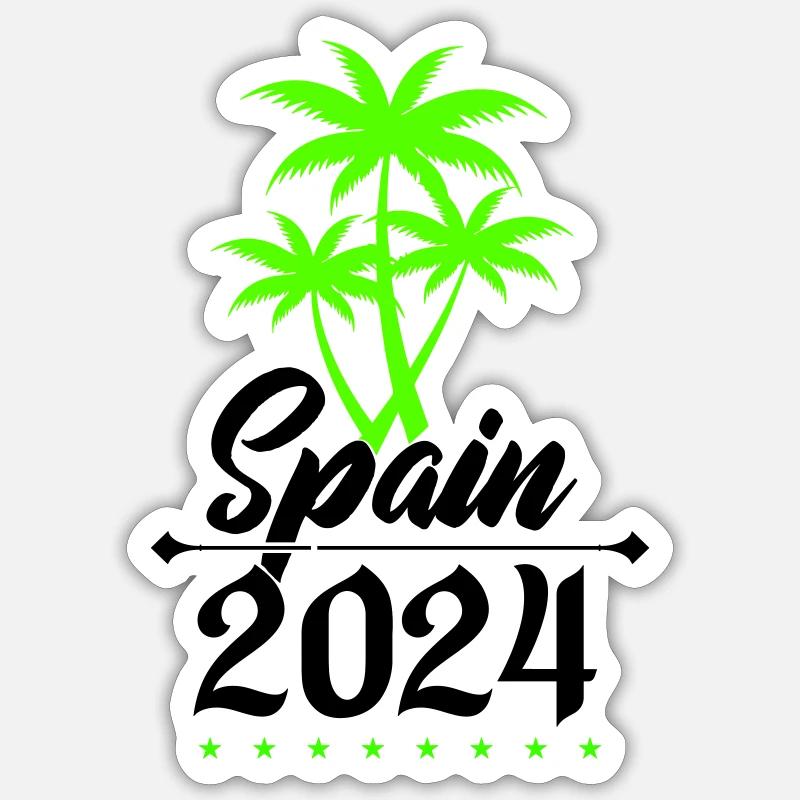 Spain 2024 Palm Trees Sticker size S (10 x 10 cm)