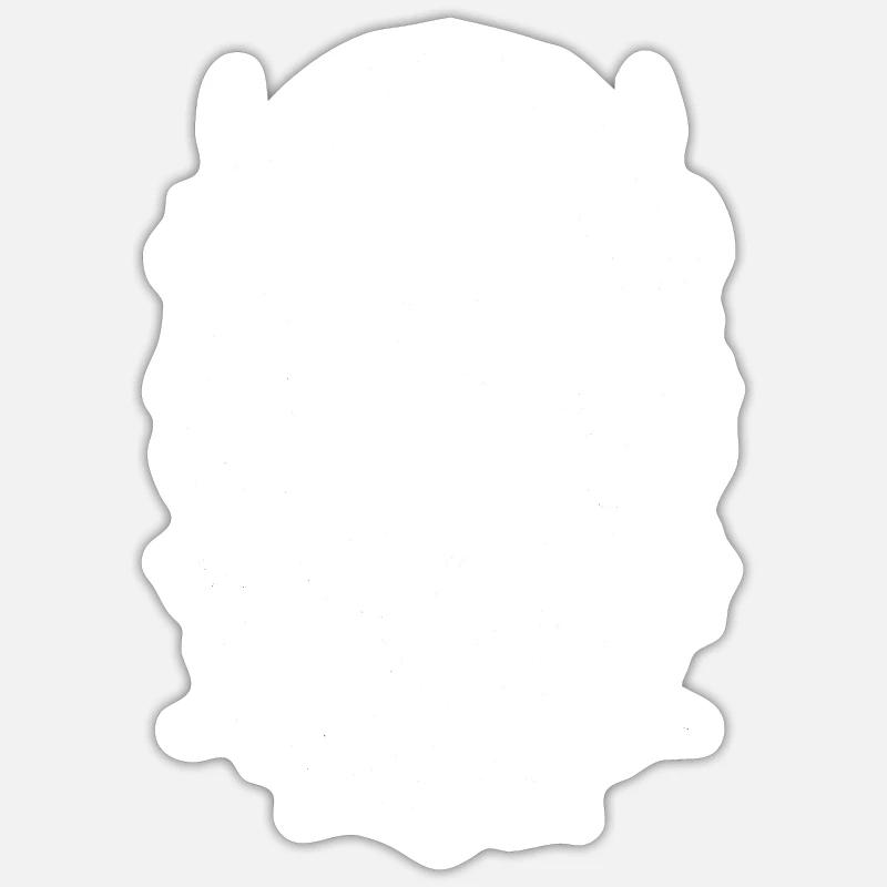 Skull - Sticker size S (10 x 10 cm) - white matte