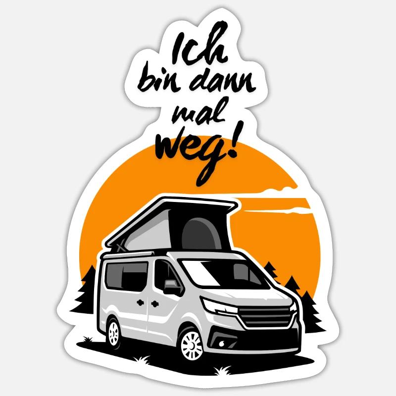Ich bin dann mal weg Sticker Größe S (10 x 10 cm)