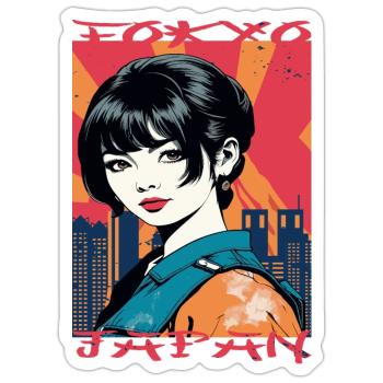 Tokyo Japan - Sticker Größe S (10 x 10 cm) - Mattweiß - Vorne
