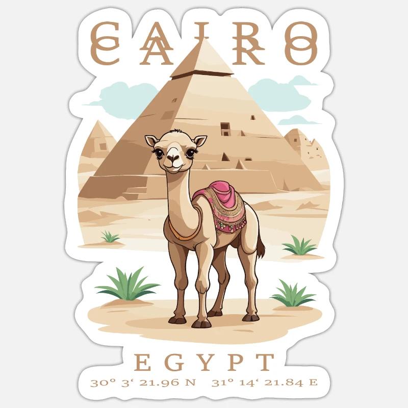 Le Caire, Égypte Sticker taille S (10 x 10 cm)