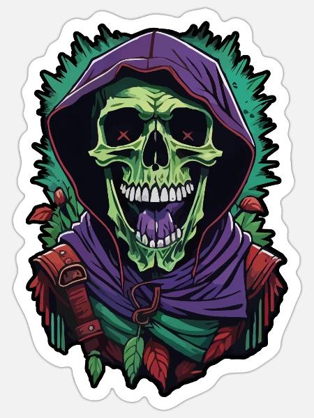 Tod in der Nachbarschaft - Sticker Größe S (10 x 10 cm) - Mattweiß