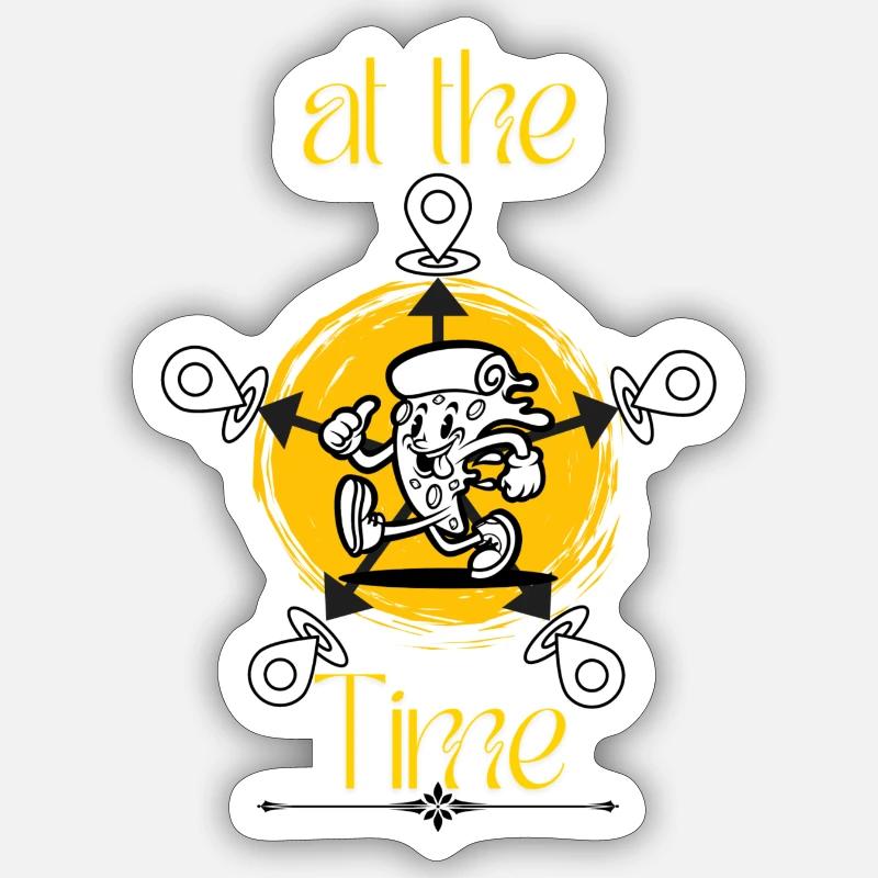 Tranches de pizza Sticker taille S (10 x 10 cm)