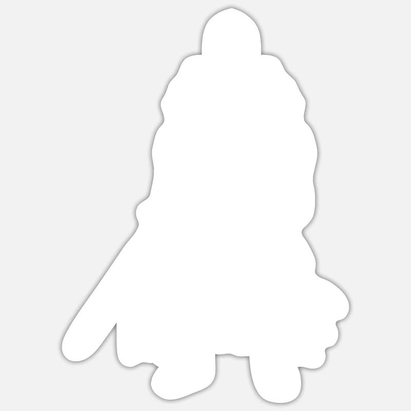 Chevalier à l’épée - Sticker taille S (10 x 10 cm) - blanc mat