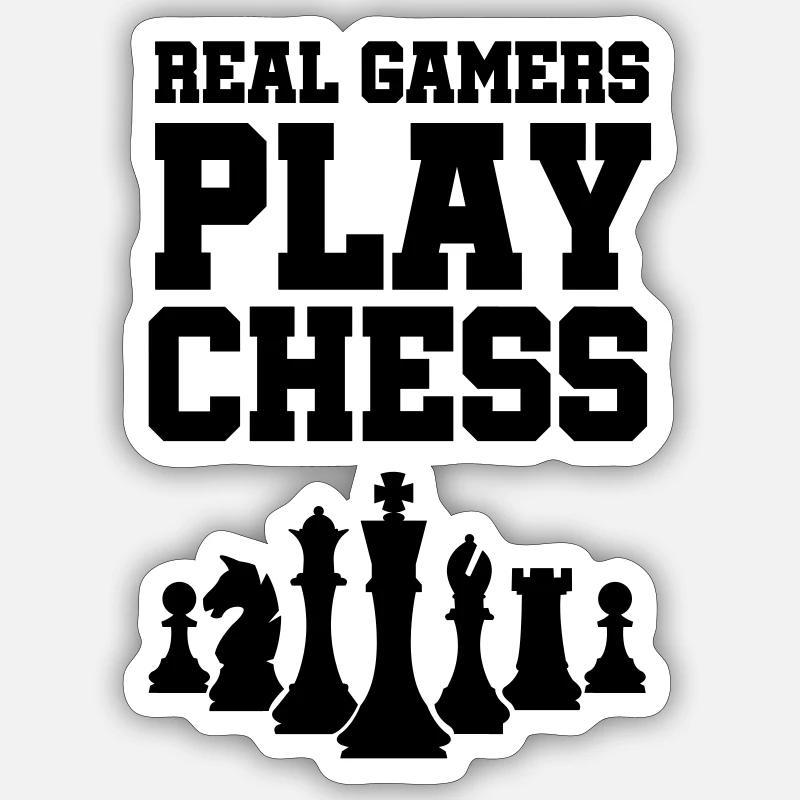 pièces d’échecs échecs - Sticker taille S (10 x 10 cm) - blanc mat