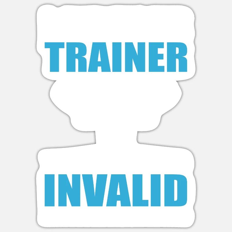 Trainer - Sticker size S (10 x 10 cm) - white matte