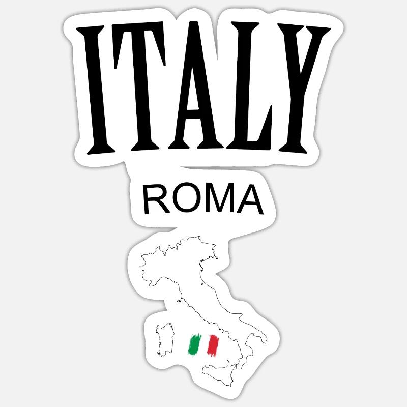 Rom - Sticker taille S (10 x 10 cm) - blanc mat