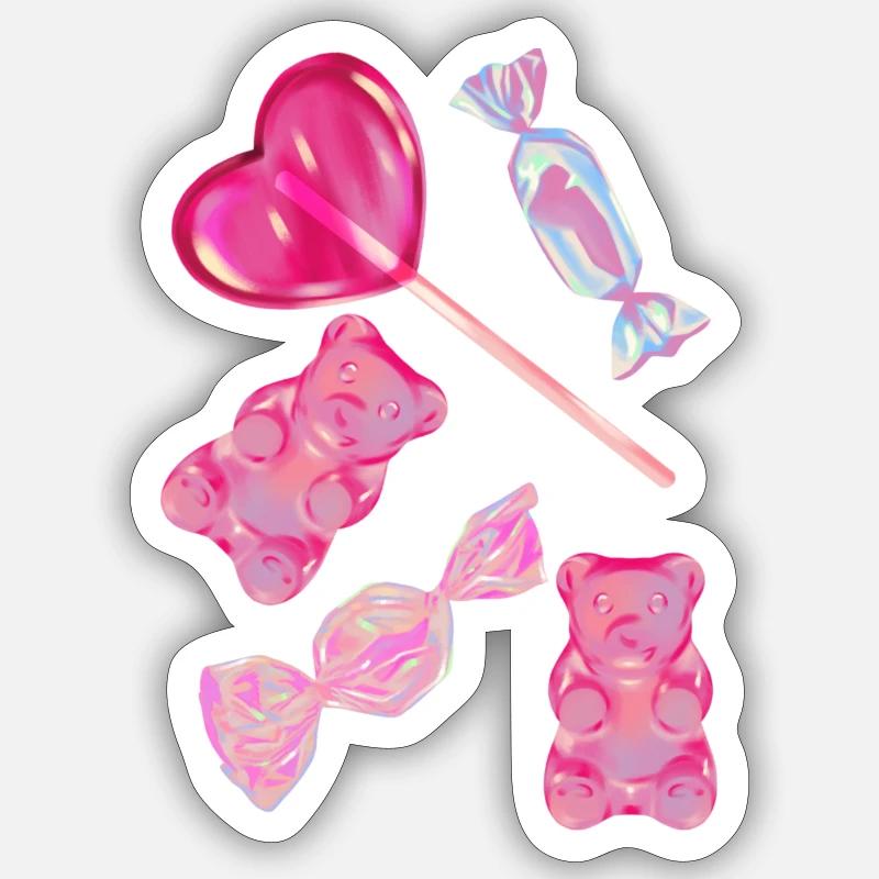 Süßigkeiten Candy - Sticker size S (10 x 10 cm) - white matte