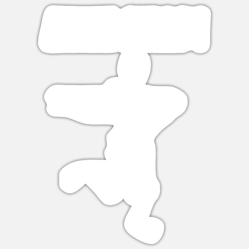 Broken leg Sticker size S (10 x 10 cm)