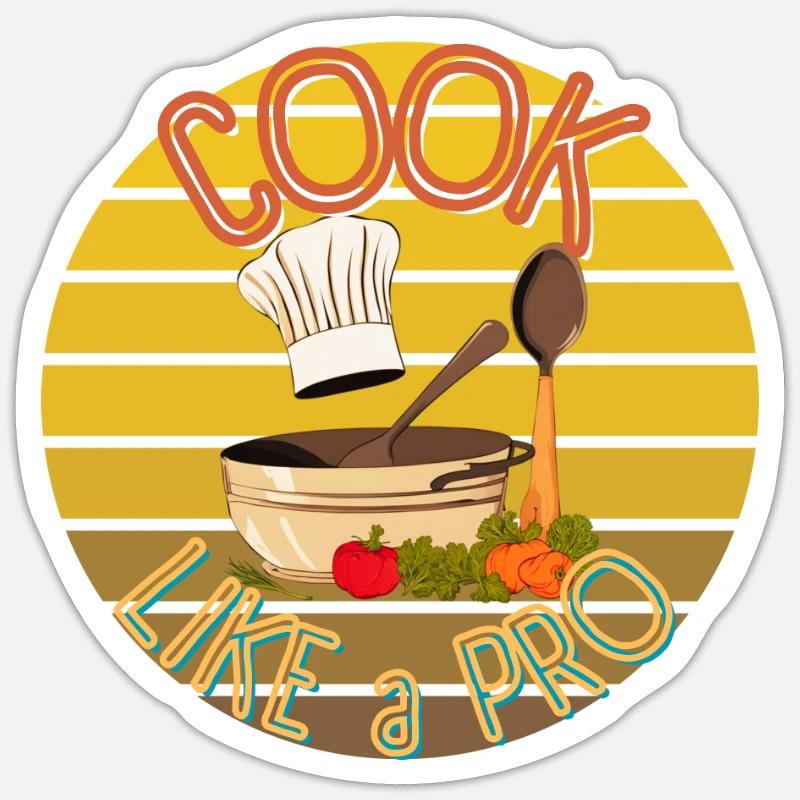 Cuisinez comme un pro Sticker taille S (10 x 10 cm)