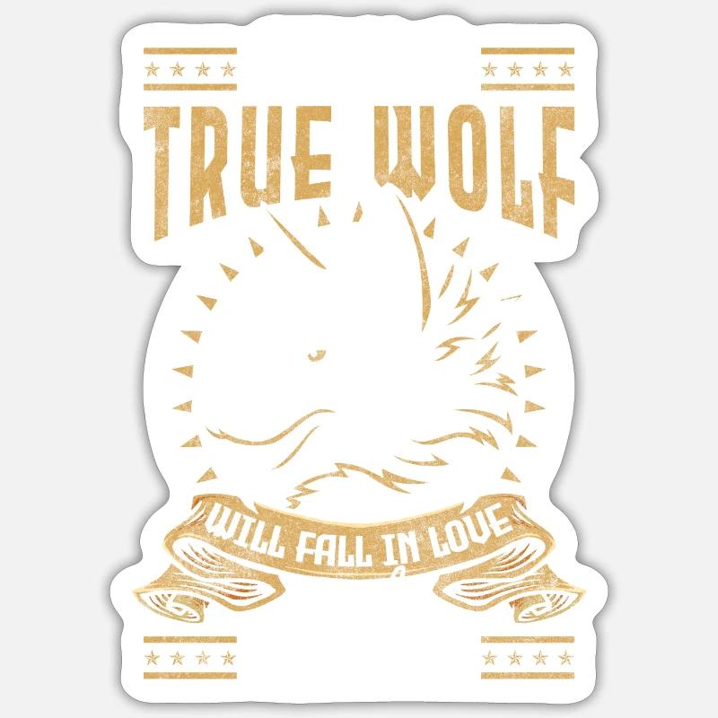 Wolves Pack Moon Nature - Sticker size S (10 x 10 cm) - white matte