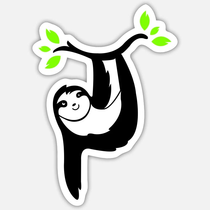 sloth 01 - Sticker size S (10 x 10 cm) - white matte