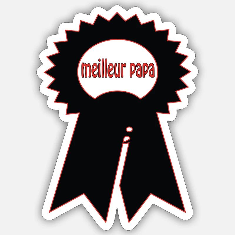 Best Dad - Sticker size S (10 x 10 cm) - white matte