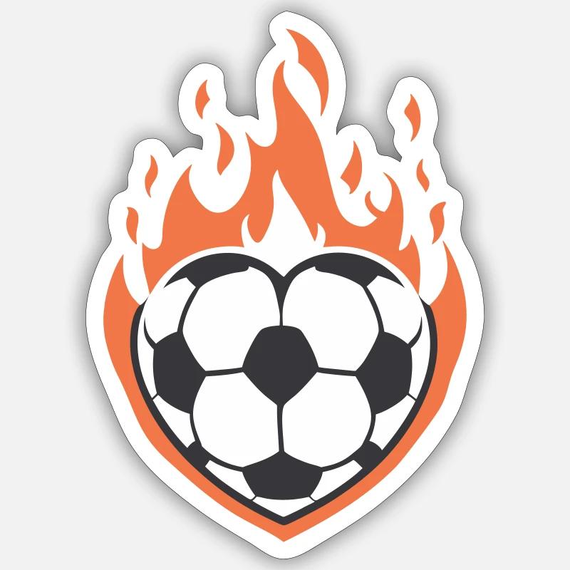 Lodernde Liebe zum Leder Sticker Größe S (10 x 10 cm)