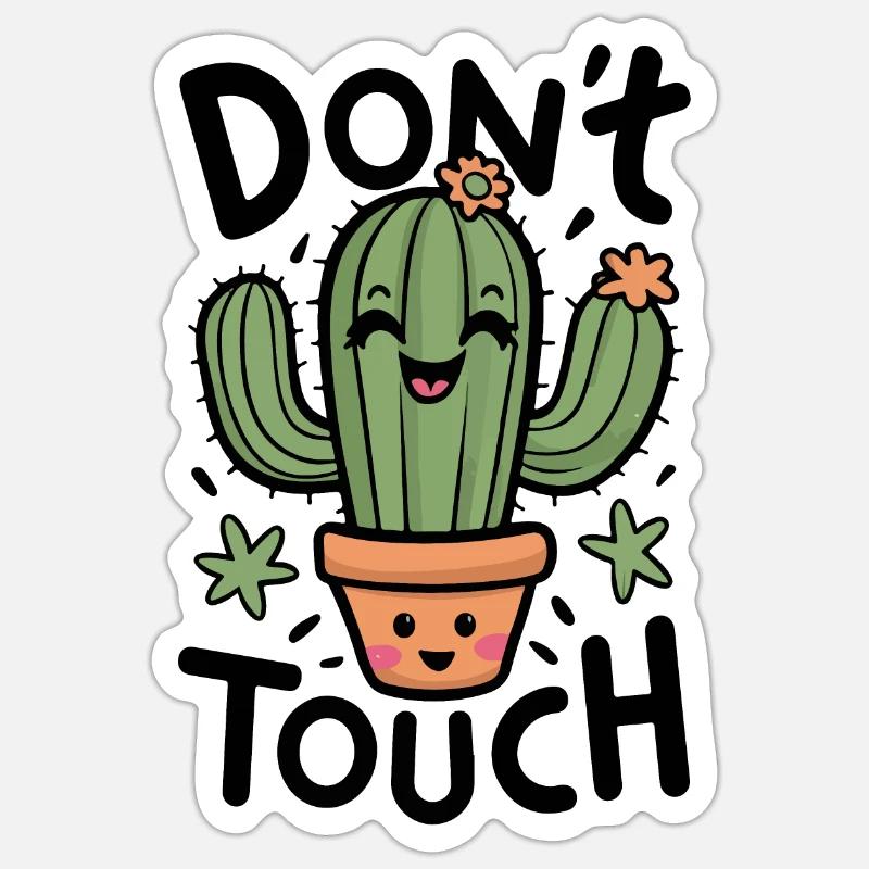 Don't touch - Sticker size S (10 x 10 cm) - white matte