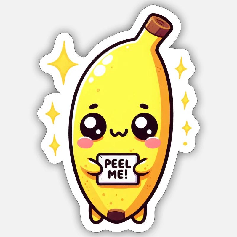 "Peel Me" - Banana Sticker size S (10 x 10 cm)